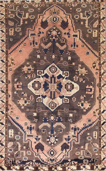 Vintage Bakhtiari Persian Area Rug 7x11