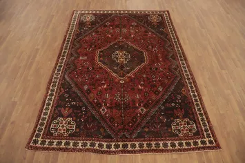 Tribal Wool Shiraz Persian Area Rug 6x9