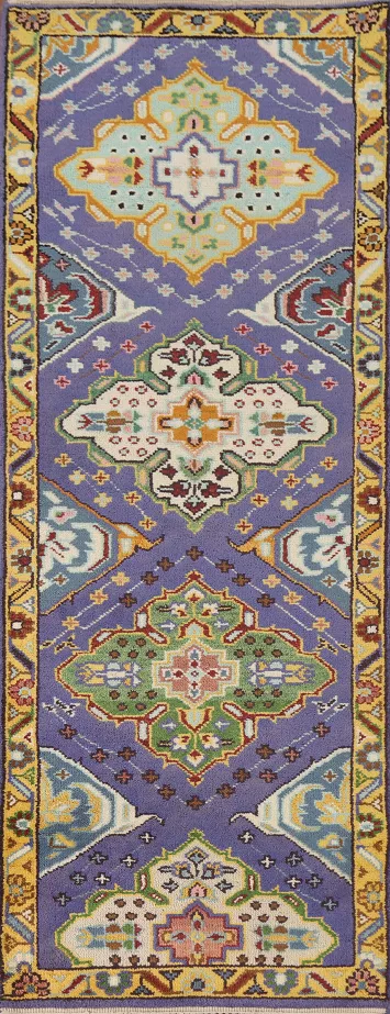 Geometric Heriz Serapi Oriental Runner Rug 3x8