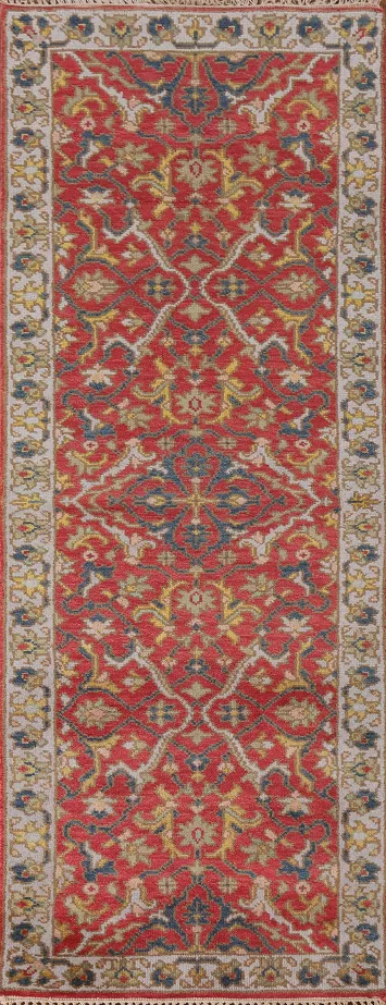 All-Over Heriz Serapi Indian Runner Rug 3x8