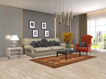 Geometric Wool Lori Persian Rug 4x8