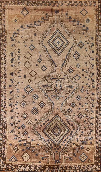 Antique Vegetable Dye Shiraz Persian Rug 4x7