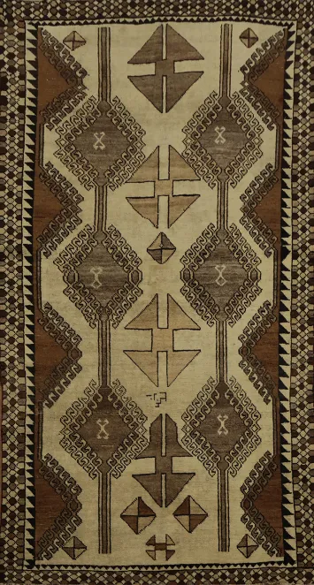 Artistic Charm with Ethnic & Warm Tones Gabbeh Persian Rug 4x8