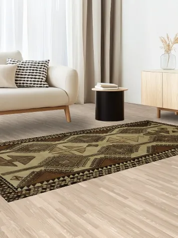 Artistic Charm with Ethnic & Warm Tones Gabbeh Persian Rug 4x8