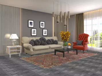 Pink Geometric Tabriz Persian Area Rug 5x10