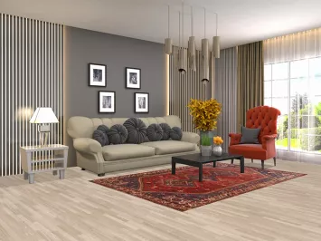 Vintage Wool Qashqai Persian Area Rug 5x8