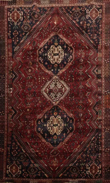 Vegetable Dye Shiraz Persian Area Rug 6x9