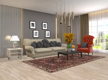 Garden Design Bakhtiari Persian Area Rug 5x10