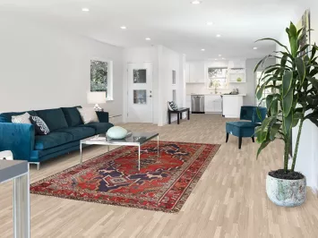 Vintage Red & Blue Kashkoli Persian Rug 5x10