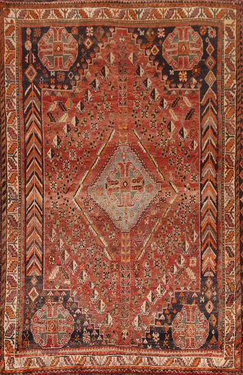 Vegetable Dye Shiraz Persian Area Rug 5x8