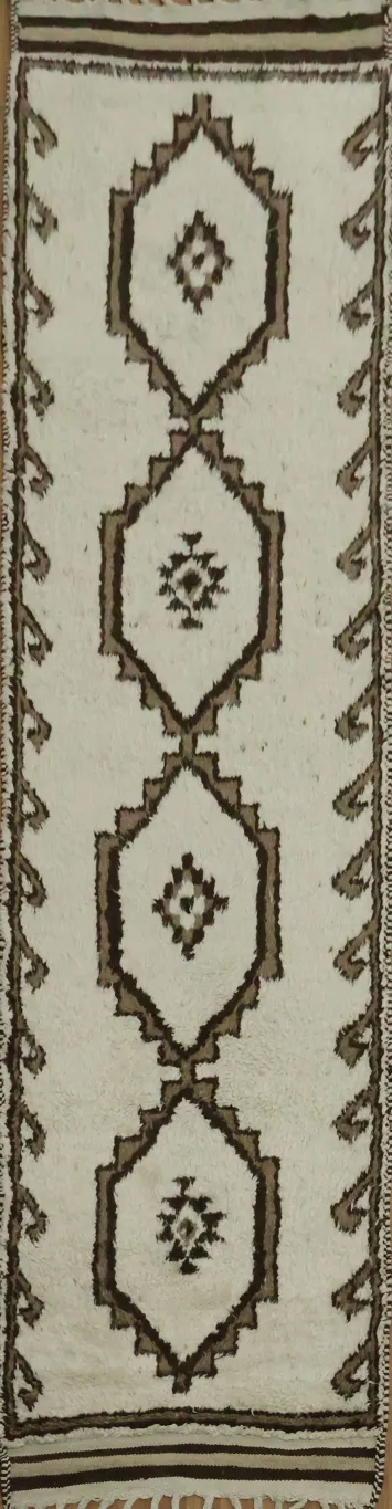 Natural Dye Kurdish Turkish Runner Rug 3x12