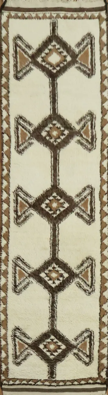 Natural Dye Kurdish Turkish Runner Rug 3x12