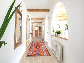 Orange Anatolian Turkish Runner Rug 3x13