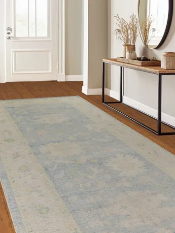 Vegetable Dye Oushak Turkish Living Room Rug 6x14