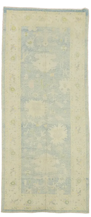 Vegetable Dye Oushak Turkish Living Room Rug 6x14