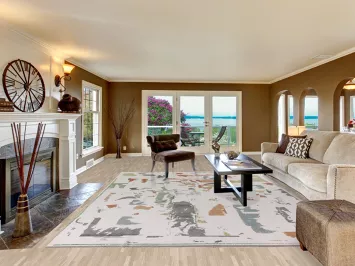 Vegetable Dye Modern Oushak Turkish Area Rug 9x13