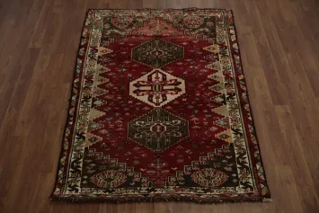 Luxurious Qashqai Persian Rug 3x4 with Distinctive Patterns