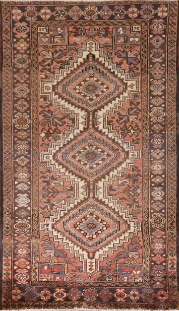Geometric Heriz Persian Runner Rug 3x7