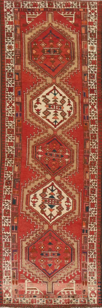 Geometric Ardebil Persian Runner Rug 3x11