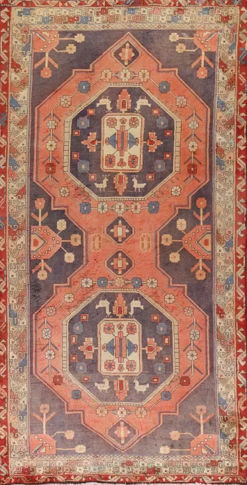 Navy Blue Tribal Ardebil Persian Rug 5x10