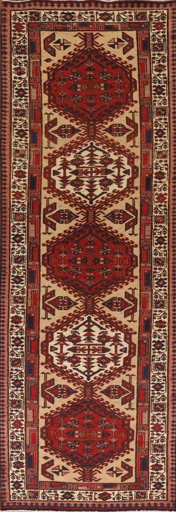 Geometric Ardebil Persian Runner Rug 3x11