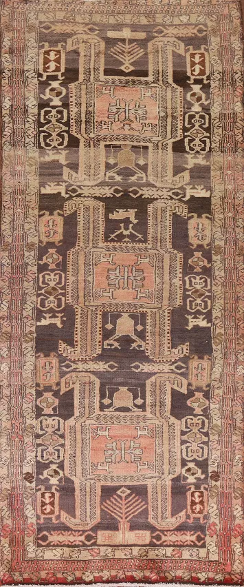 Tribal Wool Ardebil Persian Runner Rug 4x10