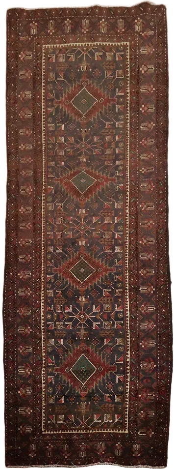 Traditional Oriental Rug with Intricate Tribal Patterns 4x10