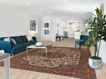 Vegetable Dye Tabriz Persian Living Room Rug 9x11