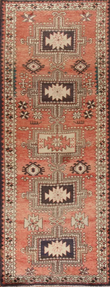 Handmade Wool Ardebil Persian Runner Rug 3x10