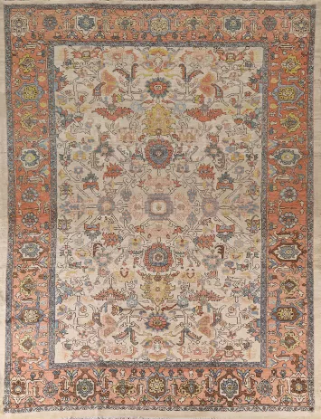 Vegetable Dye Heriz Serapi Persian Area Rug 10x13