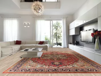 Madder Vegetable Dye Heriz Serapi Persian Rug 13x19