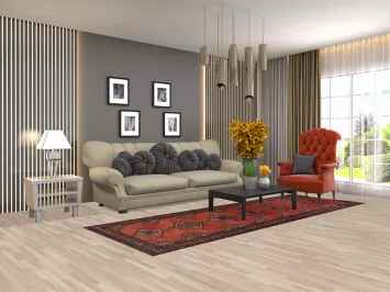 Vintage Wool Hamedan Persian Runner Rug 3x10