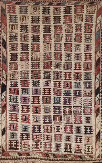 Geometric Gabbeh Persian Rug 4x6