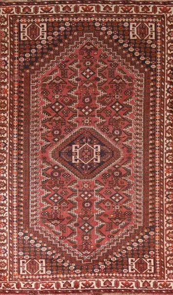 Geometric Shiraz Persian Area Rug 5x8
