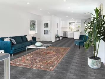 Vintage Blue Tabriz Persian Area Rug 5x10