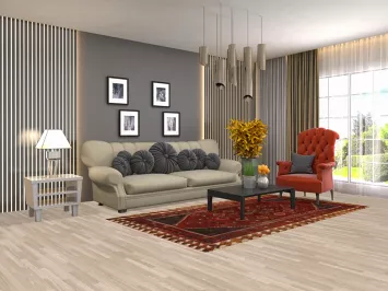 Red Vintage Shiraz Persian Area Rug 5x8