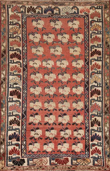 Handmade Wool Shiraz Persian Rug 4x7