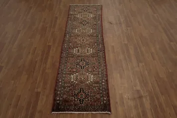 Earth-Tone Gharajeh Persian Runner Rug 2x9 with Timeless Appeal