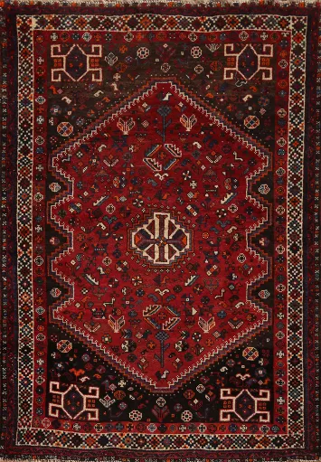Tribal Geometric Shiraz Persian Rug 4x6