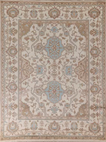 Handmade Oushak Indian Living Room Rug 8x10