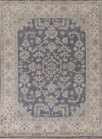 Navy Blue Oushak Living Room Area Rug 8x10