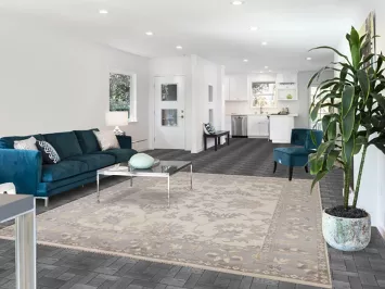 Floral Ivory Oushak Oriental Area Rug 8x10