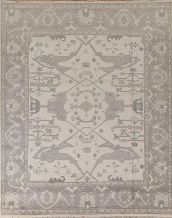 Ivory Oushak Living Room Area Rug 8x10