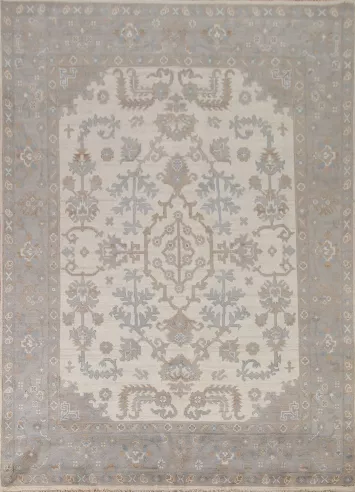 Ivory Wool Oushak Oriental Area Rug 8x10