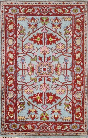 Light Blue Heriz Serapi Indian Accent Rug 3x5