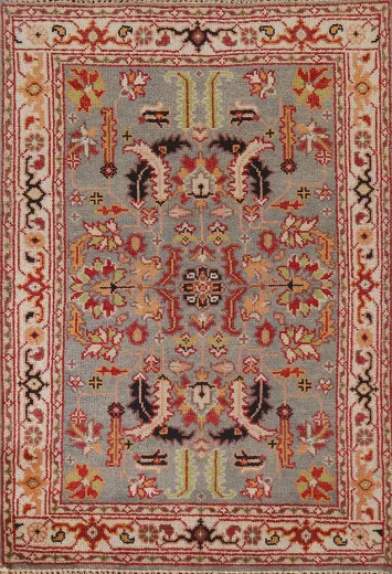 Floral Heriz Serapi Indian Wool Rug 4x6