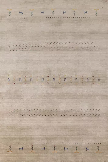 Tribal Gabbeh Handmade Indian Rug 5x8