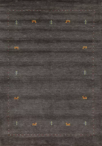 Tribal Gabbeh Indian Area Rug 5x8