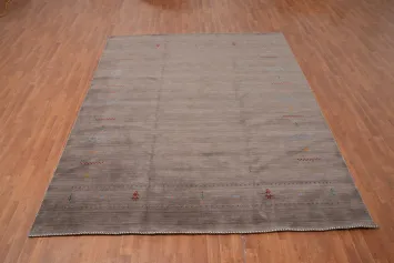 Brown Gabbeh Living Room Rug 8x10