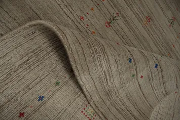 Versatile Gabbeh Area Rug With a Blend of Subtle Design Elements 6x8